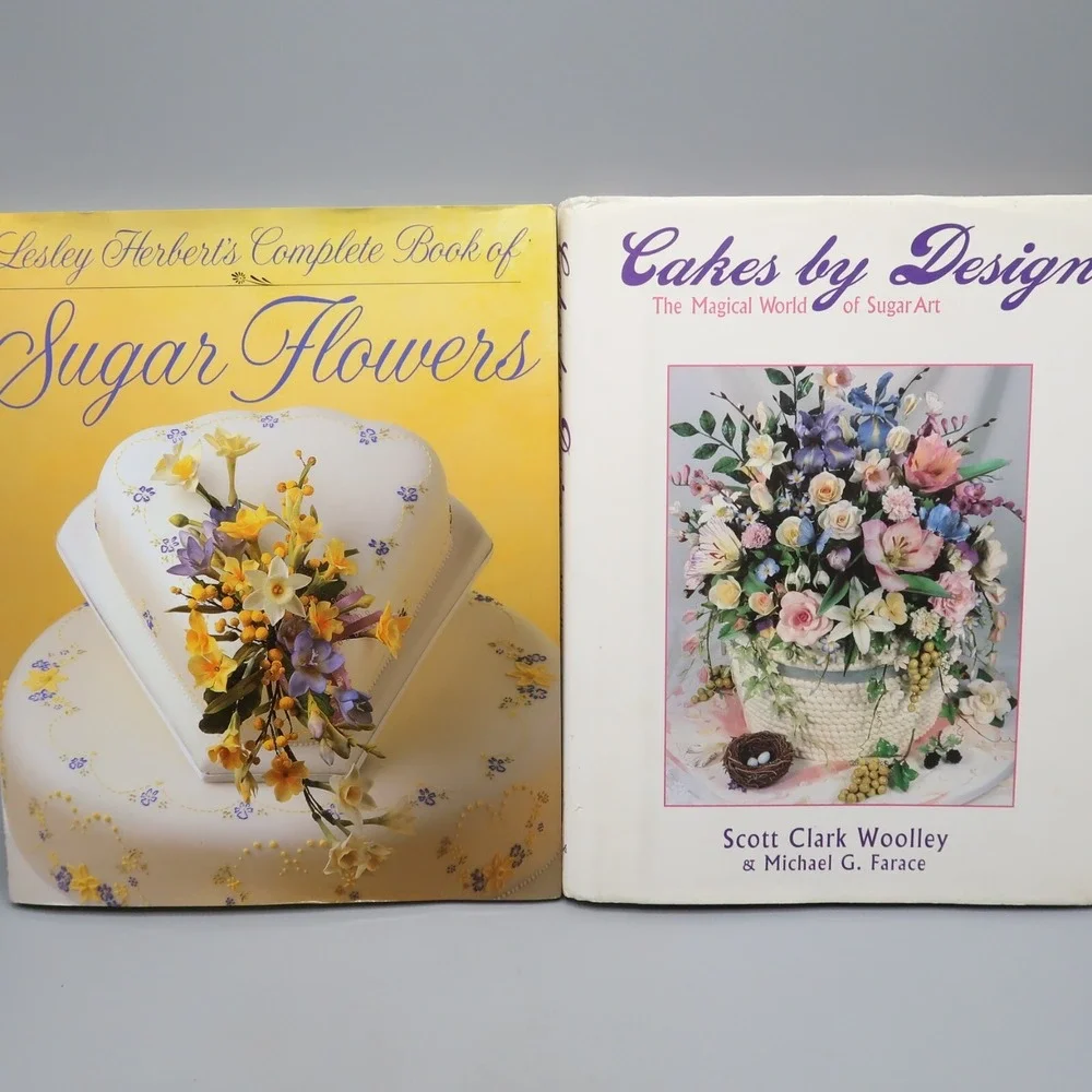 Cakes by Design The Magical World of Sugar Art Hardcover & Sugar Flowers HC